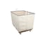 Steele Canvas Basket 18 BU Permanent Truck Natural Canvas w/Grey Vinyl - 4in Casters 9618CNATVGRYW4 - alternate 1